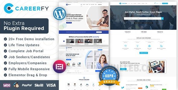 Careerfy v9.9.1 – Job Board WordPress Theme Download