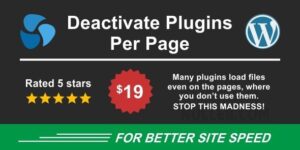 Deactivate Plugins Per Page v1.17.0 – Improve WordPress Performance