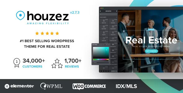 Houzez v3.4.8 – Real Estate WordPress Theme Nulled
