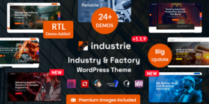 Industrie v1.1.9 – Factory & Industry WordPress Theme Nulled