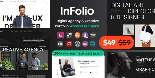 Infolio v1.0.6 – Digital Agency & Creative Portfolio WordPress Elementor Theme Nulled