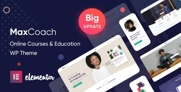 MaxCoach v3.1.2 – Online Courses, Personal Coaching & Education WP Theme