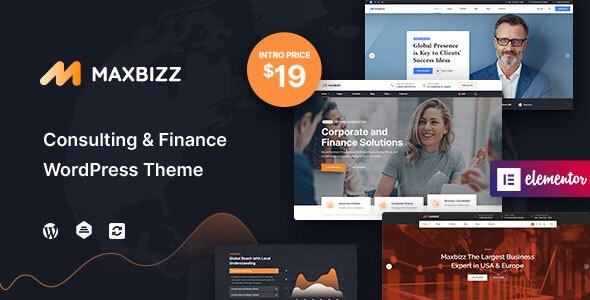 Maxbizz v1.2.3.13 – Consulting & Financial Elementor WordPress Theme