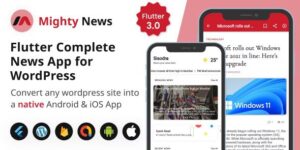 MightyNews v4.1.0 – Flutter News App with WordPress backend