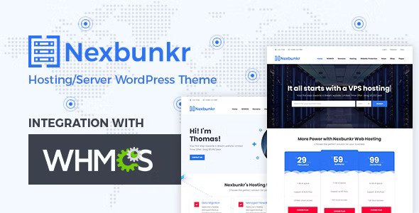 Nexbunker v1.8 – Hosting/Server WordPress Theme + WHMCS