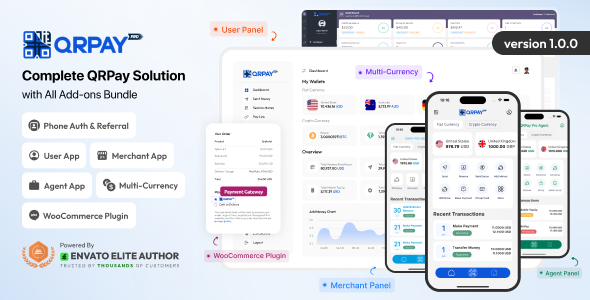 QRPay Pro v1.0.0 – Complete QRPay Solution with All Add-ons Bundle Nulled