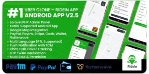 RideIn Taxi App v3.7 – Android Taxi Booking App With Admin Panel
