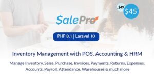 SalePro v5.4.1 – POS, Inventory Management System, HRM & Accounting Nulled