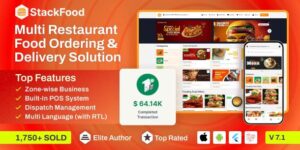 StackFood Multi Restaurant v8.0 – Food Delivery App with Laravel Admin and Restaurant Panel Nulled