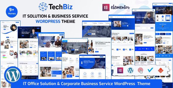 Techbiz v2.7.2 – IT Solution & Business Consulting Service WordPress Theme