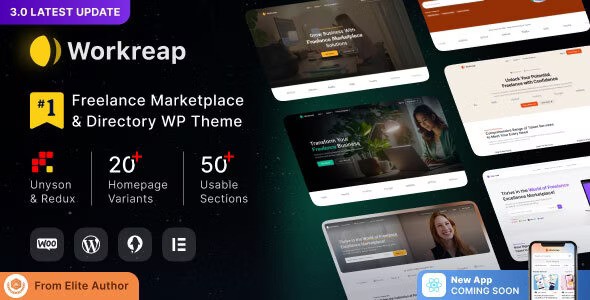 Workreap v3.2.6 – Freelance Marketplace WordPress Theme Nulled
