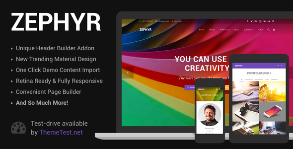 Zephyr v8.34 – Material Design Theme Nulled Download