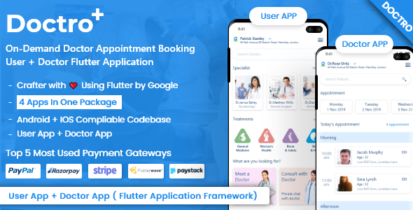 Doctor Appointment Booking & Medicine Ordering Flutter App v7.3.0