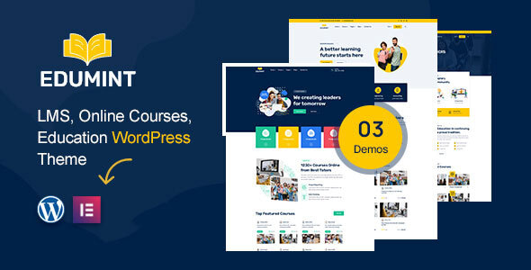 Edumint v1.0.4 – LMS, Online Courses, Education WordPress Theme