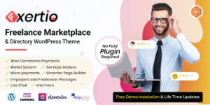 Exertio v1.3.1 – Freelance Marketplace WordPress Theme