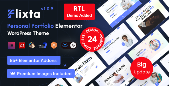 Flixta v1.0.9 – Personal Portfolio WordPress Theme Doiwnload