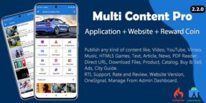 Multi Content Pro v2.5.0 (Application and Website) Content management system