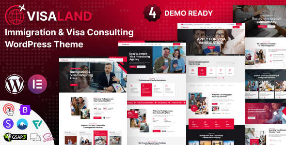 Visaland v1.0 – Immigration and Visa Consulting WordPress Theme