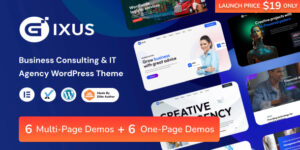Gixus v2.2 – Business Consulting & IT Agency WordPress Theme Download