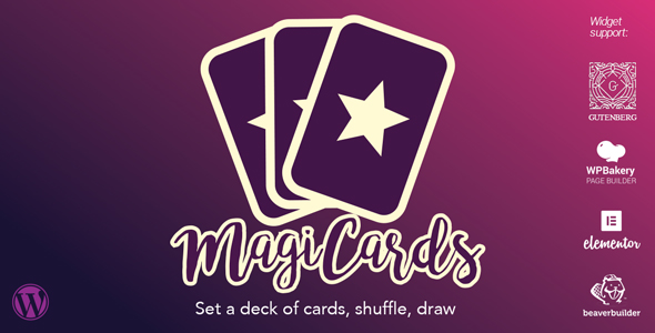 MagiCards v2.2.7 – Decks of cards to shuffle WordPress plugin