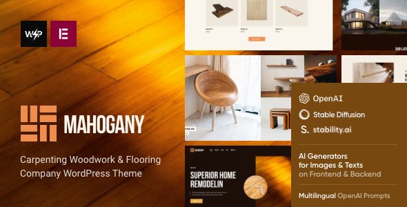 Mahogany v2.3.0 – Carpenting Woodwork & Flooring WordPress Theme Nulled