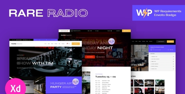Rare Radio v1.0.15.1 – Music Radio & Podcast WordPress Theme Nulled
