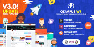 Olympus v4.6 – Social Networking WordPress Theme Nulled