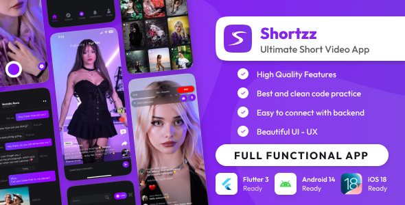 Shortzz – Tiktok Clone – Short Video App Live streaming App with Admin Panel Flutter/Laravel (8 March 2025)