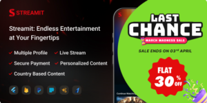 Streamit – OTT Streaming Flutter App (Add-on) v1.1.6 - Streamit Addon