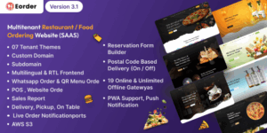 Eorder v3.1 - Multitenant Restaurant / Food Ordering Website (SAAS) Nulled