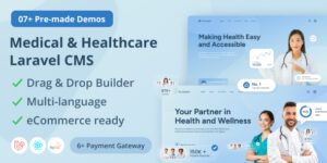 Prohealth v1.0.0 – Medical and Healthcare Laravel CMS With Live Page Builder Nulled