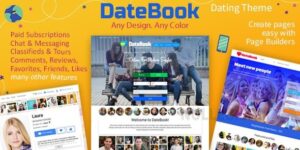 DateBook v4.9.7 – Dating WordPress Theme Nulled Download