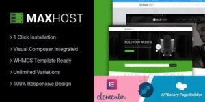 MaxHost v9.10.2 – Web Hosting, WHMCS and Corporate Business WordPress Theme with WooCommerce