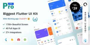 ProKit Flutter v7.7.0 – Flutter UI Kit with Chat GPT App Download