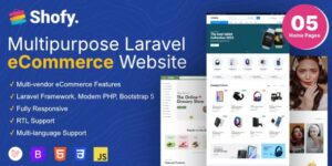Shofy v1.4.7 – eCommerce & Multivendor Marketplace Laravel Platform Nulled