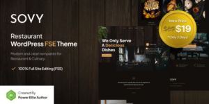 Sovy v1.0.0 – Restaurant FSE WordPress Theme