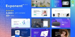 Exponent v1.3.0.10 – Modern Multi-Purpose Business WordPress theme Nulled