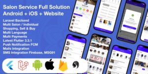 Multi Salon, Individual Appointments Booking System Full App Solution Flutter / Laravel / Angular v9.0