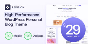 Revision v1.0.4 – Optimized Personal Blog WordPress Theme Nulled