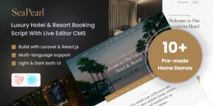 SeaPearl v1.4 – Luxury Hotel & Resort Booking Script With Live Editor CMS Nulled
