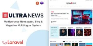 UltraNews v4.2.0 - Laravel Newspaper, Blog and Magazine Multilingual System Nulled
