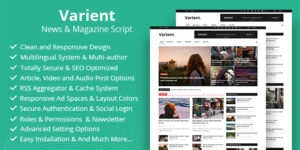 Varient v2.4.2 – News & Magazine Script Nulled Download