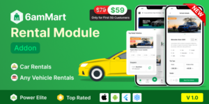 6amMart Car Rental Module Addon v1.8 for 6amMart