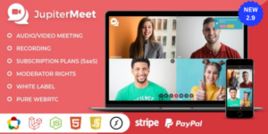 JupiterMeet v2.9.3 – White Label Video Conference with ChatGPT & SaaS Nulled