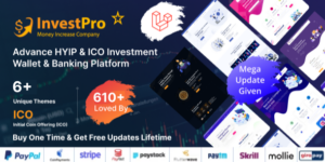 Hyip InvestPro v6.0.3 – Advance HYIP & ICO Investment Wallet & Banking Platform