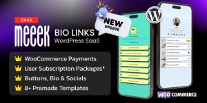 Meeek v3.8.1 – Bio Links SaaS WordPress Plugin Download