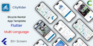 Bicycle Rental App Template in Flutter | CityRider | Multi Language v1.0