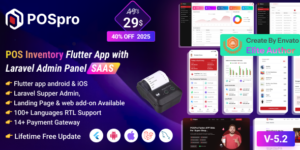 POS Pro v5.6.2 – POS Inventory Flutter App with Laravel Admin Panel SAAS Nulled