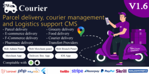 We Courier v1.6 – Courier and logistics management CMS with Merchant,Delivery app Nulled