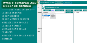 Bulk WhatsApp Message Sender + Group Scraper+ Contact scraper (11 December 2024)
